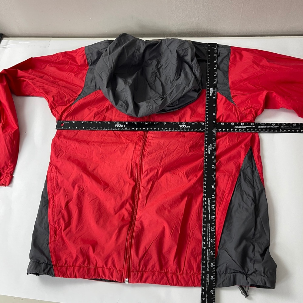Columbia Rain Jacket Mens Medium Red Glennaker Lake Hooded Windbreaker Outdoor - Picture 7 of 12